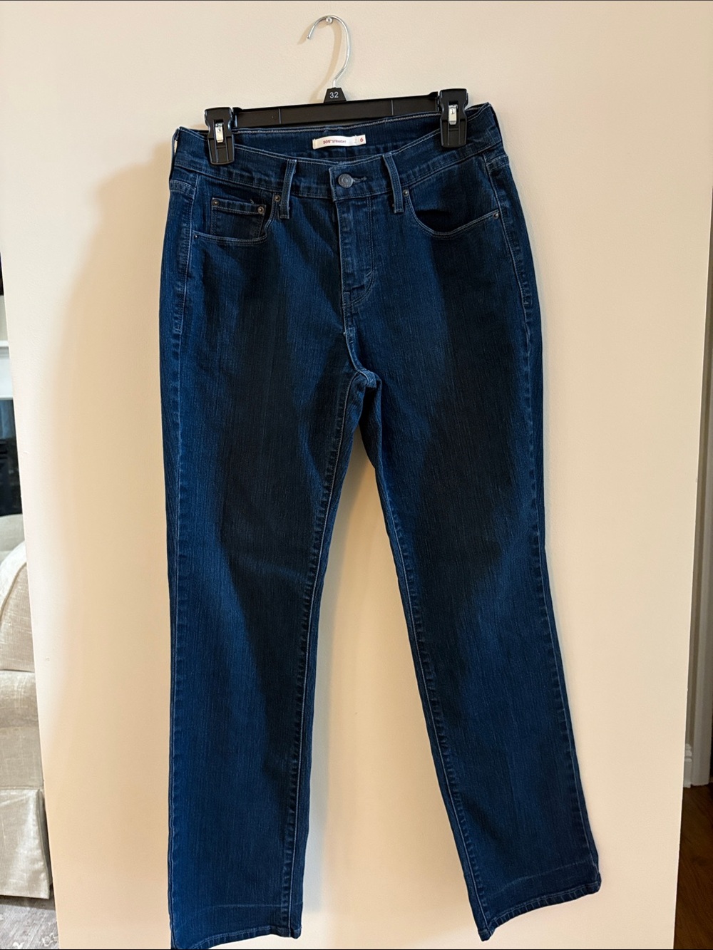 Levi's 505 Dark Blue Straight Leg Women's Jeans